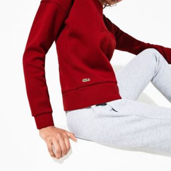 Lacoste SPORT Oversize Croc Cotton-Blend Sweatshirt Dámské - Mikiny Tmavě Červené | CZ-khu3fe